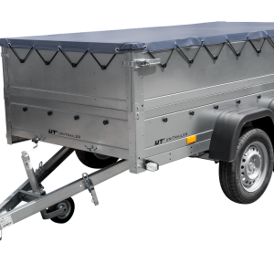 Garden Trailer 264/2 KIPP – Remorque double essieu avec bâche grise, ridelles BIS, châssis H-0 et roue jockey