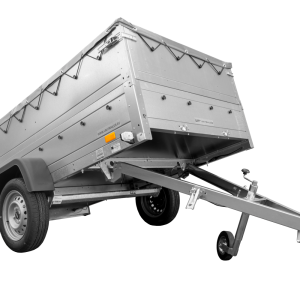 Grande remorque 230x125 Garden Trailer 230 KIPP avec bâche grise et rehausses