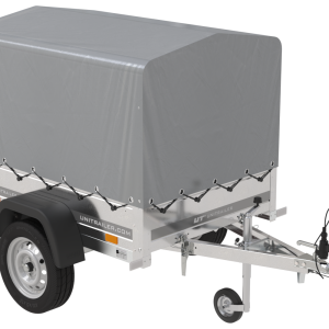 Remorque 1 essieu 150x106 150 KIPP – Bâche, arceau et roue jockey, PTAC 500 kg