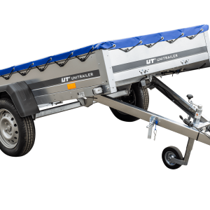 Remorque galvanisée 230x125 Garden Trailer 230 KIPP avec roue jockey et bâche plate