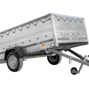 Remorque voiture 264x150 UNITRAILER GARDEN 265 KIPP avec ridelles BIS, châssis H-0 et bâche grise