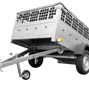 Remorque voiture utilitaire 200x125 Garden Trailer 201 KIPP avec bâche plate et ridelles grillagées